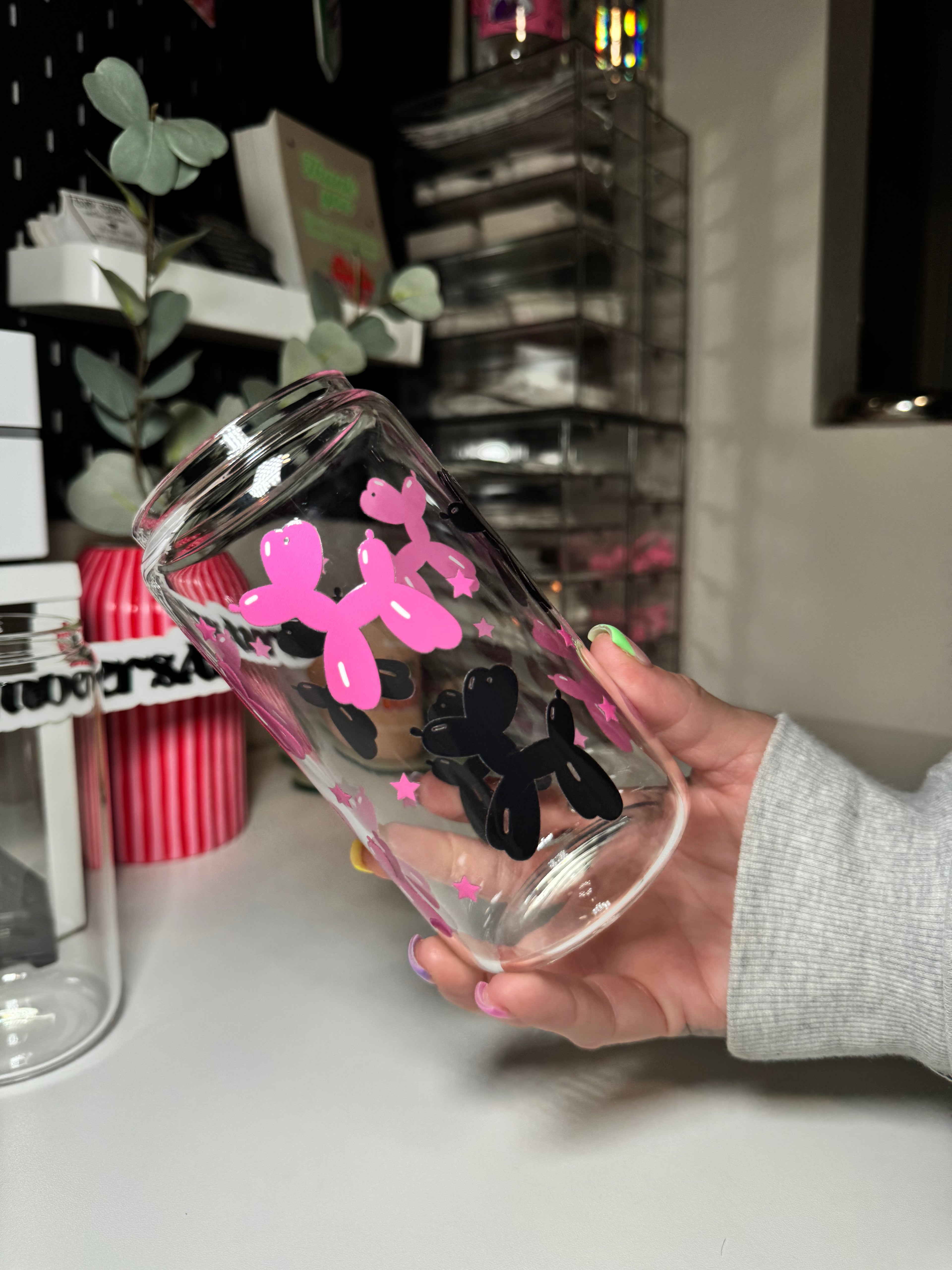 Pink & Black Pup Tumbler
