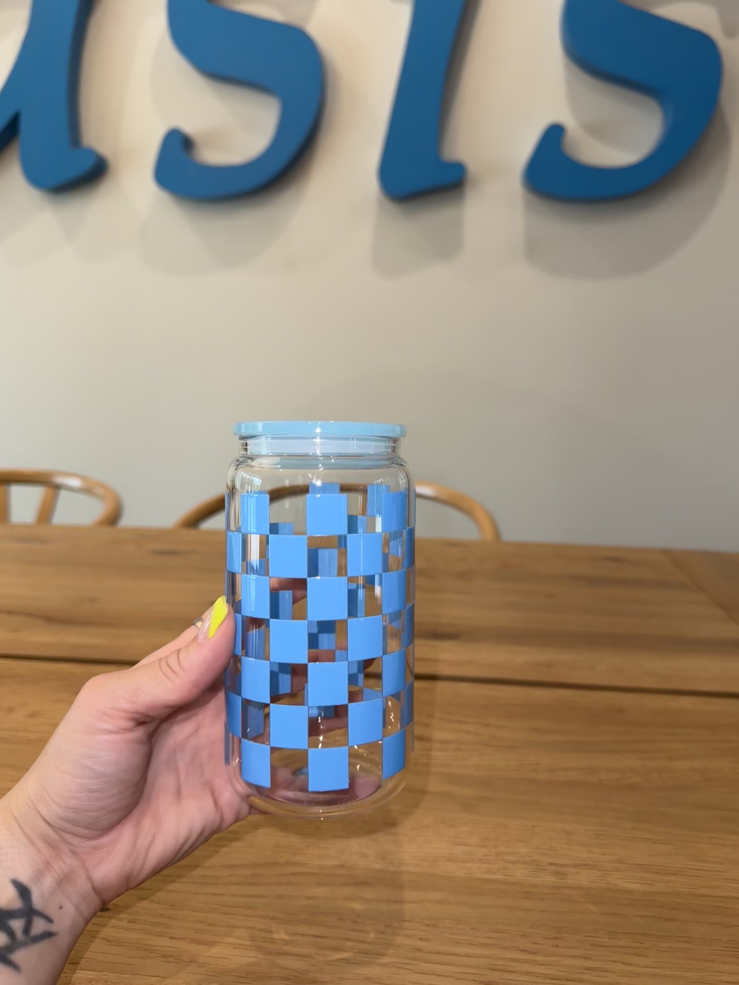 Sky Blue Checkered